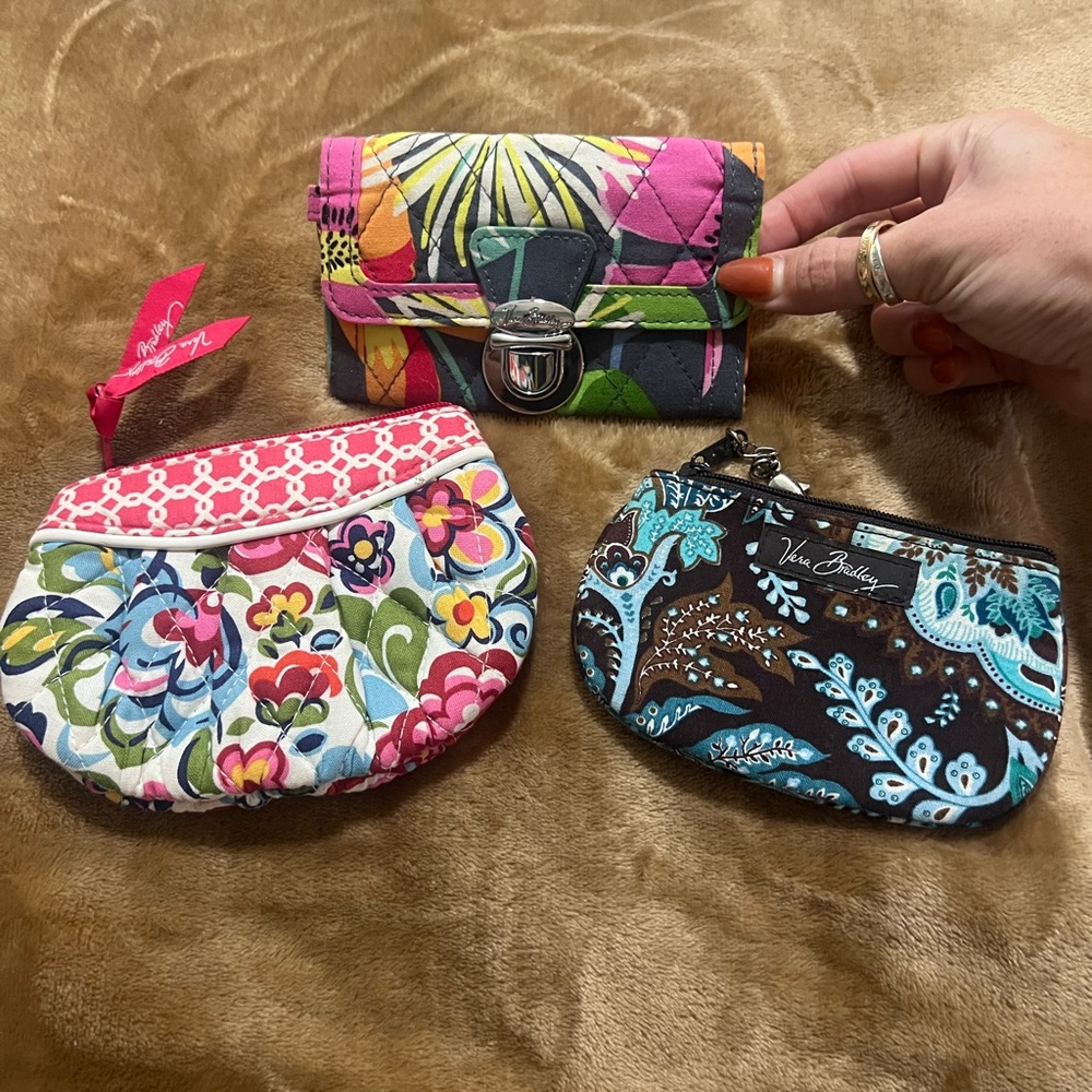 Vera Bradley Multicolor Floral Wallet Trio